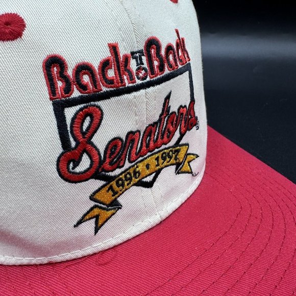 Vintage Harrisburg Senators MiLB Snap Back Hat Cap 1996-1997 Back To Back Champs - Picture 2 of 8